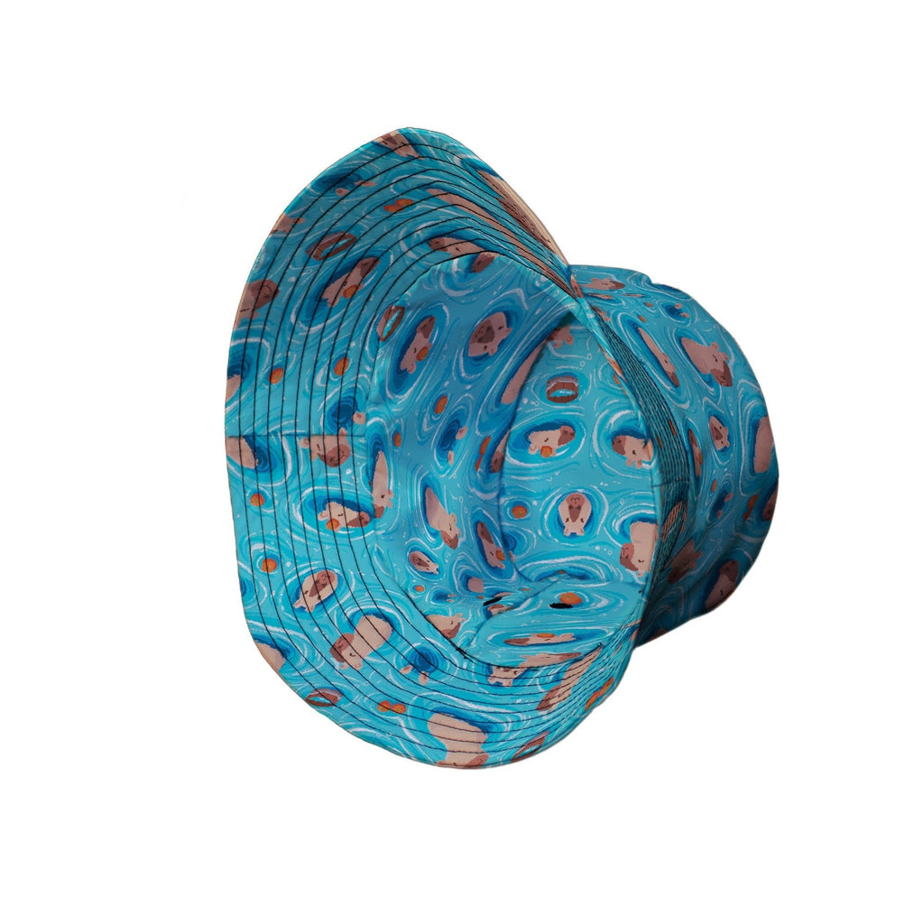 Capybara Springs Bucket Hat Geek Nerd 0925 Animal Patterns Design by Claire Murphy