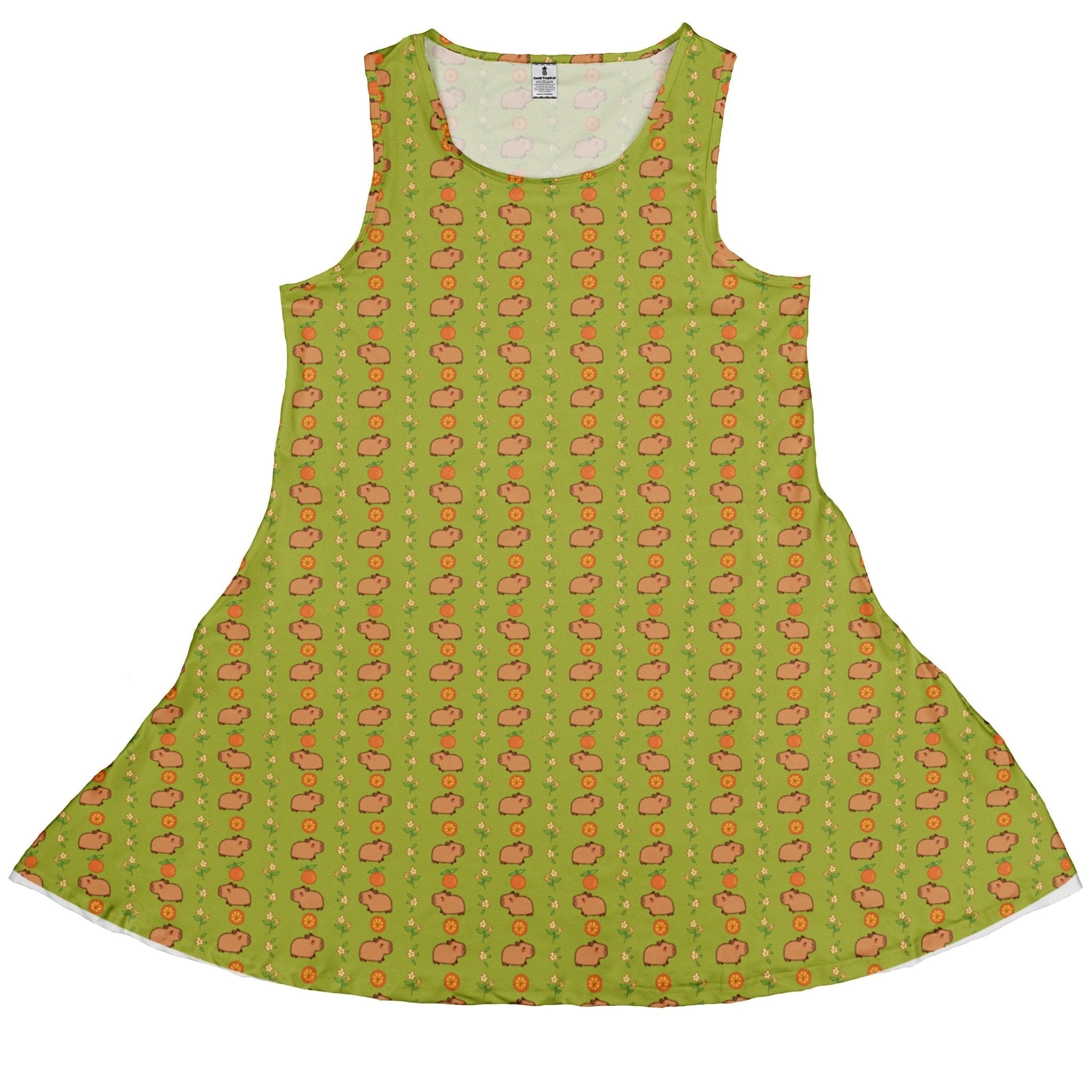 Capybaras Dress Geek Nerd animal patterns Design by Ardi Tong lx - C