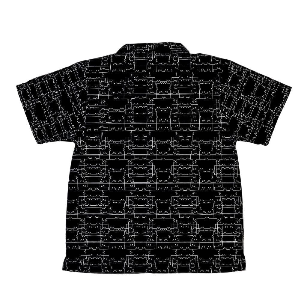 Cat Geometric Cubism Youth Hawaiian Shirt Geek Nerd 0925 Animal Patterns Design by Tobe Fonseca