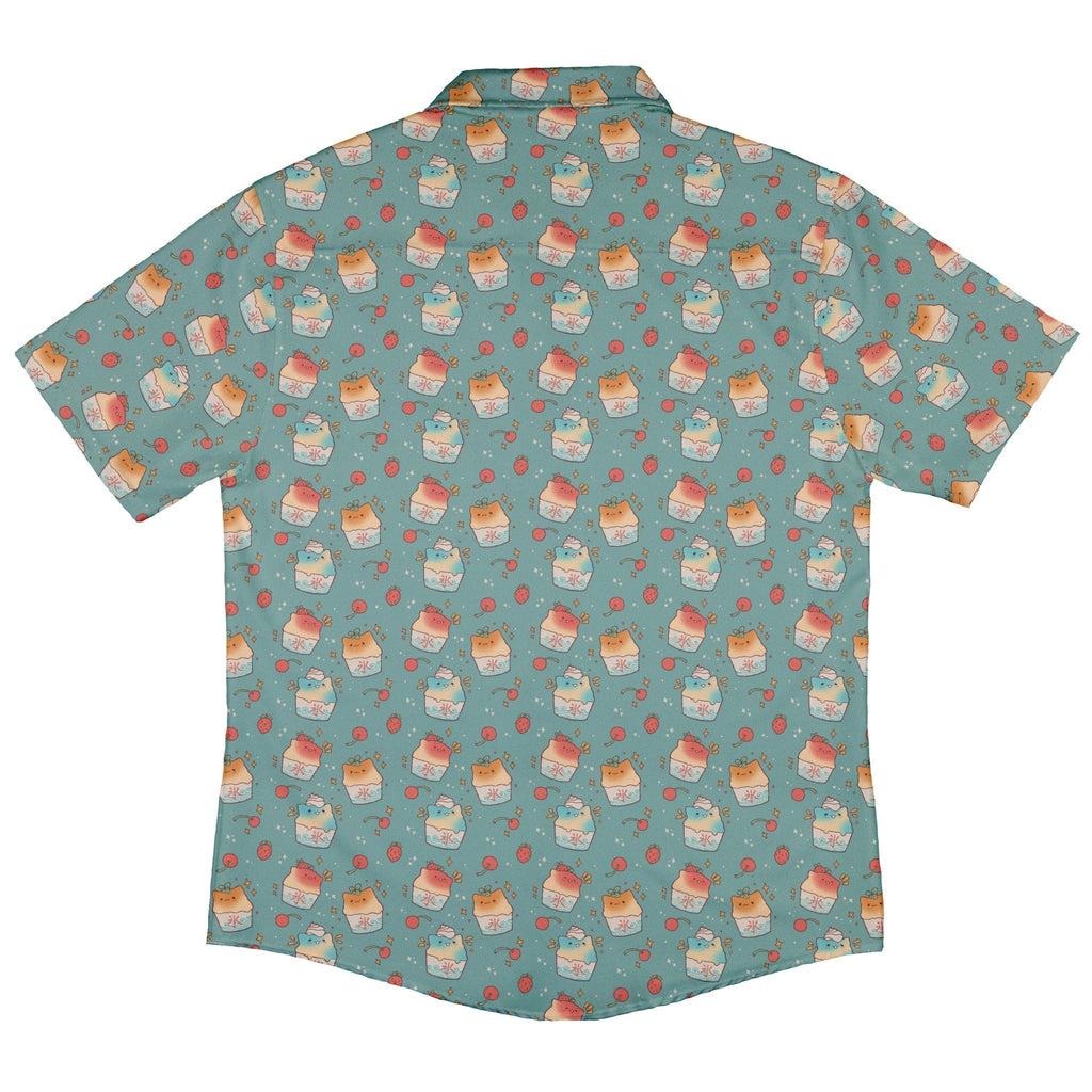 Cat Kakigori Anime Button Up Shirt - adult sizing - Animal Patterns - Anime