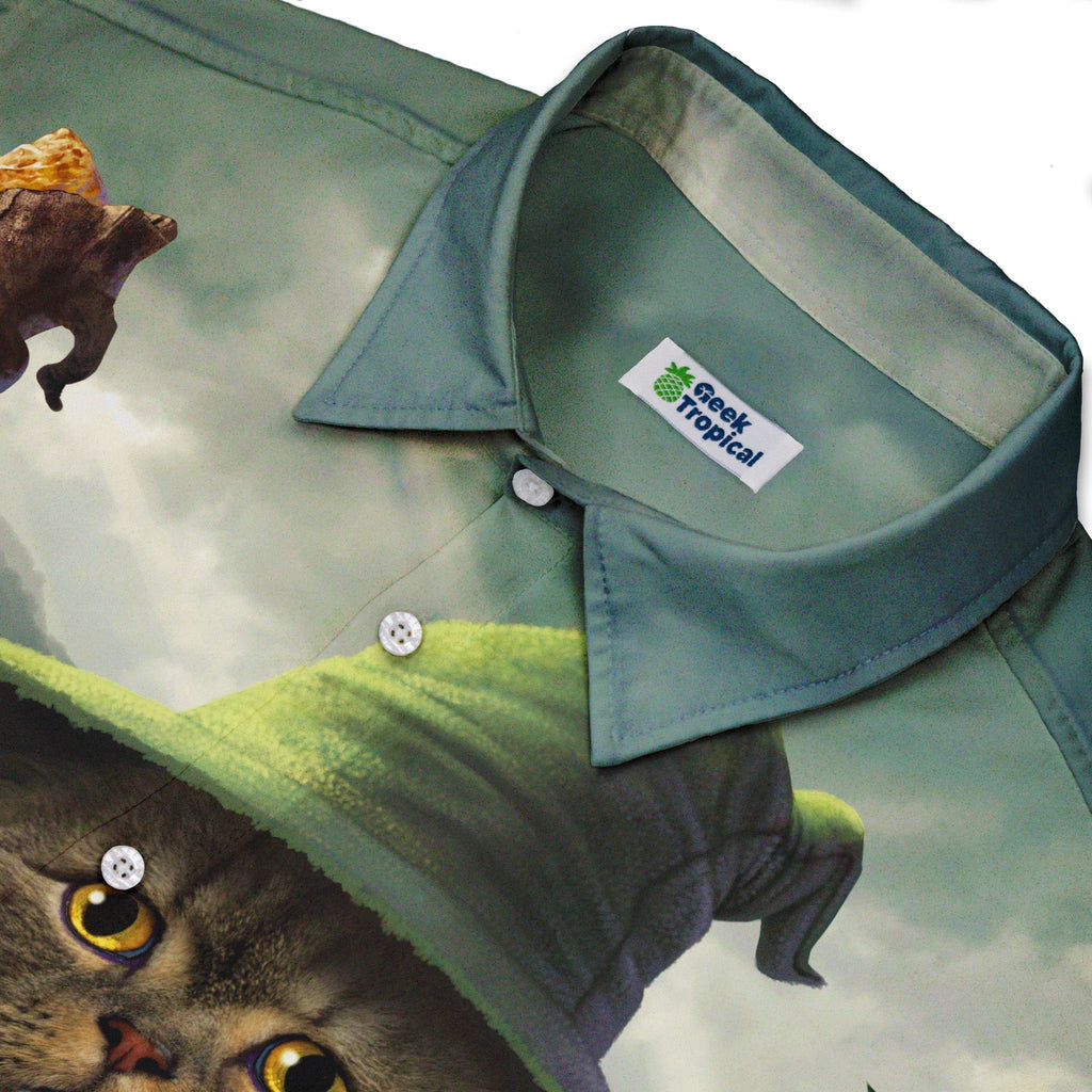 Catdalf Button Up Shirt - adult sizing - Animal Patterns - Design by Vincent Hie