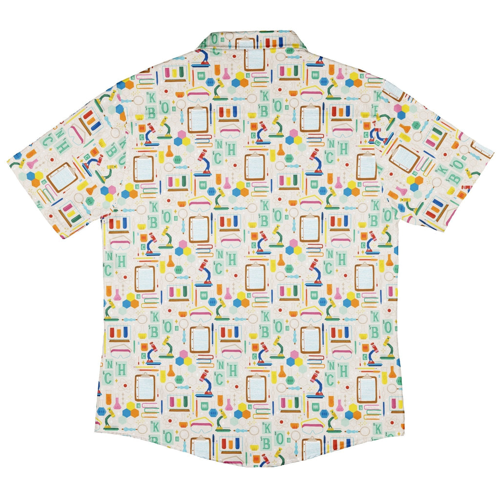 Chemistry Tool Set Button Up Shirt Geek Nerd adult sizing Design by Zirkus Design q225