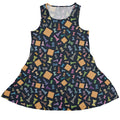 Chess Colorful Pieces Board Blue Dress Geek Nerd board game print lx - C