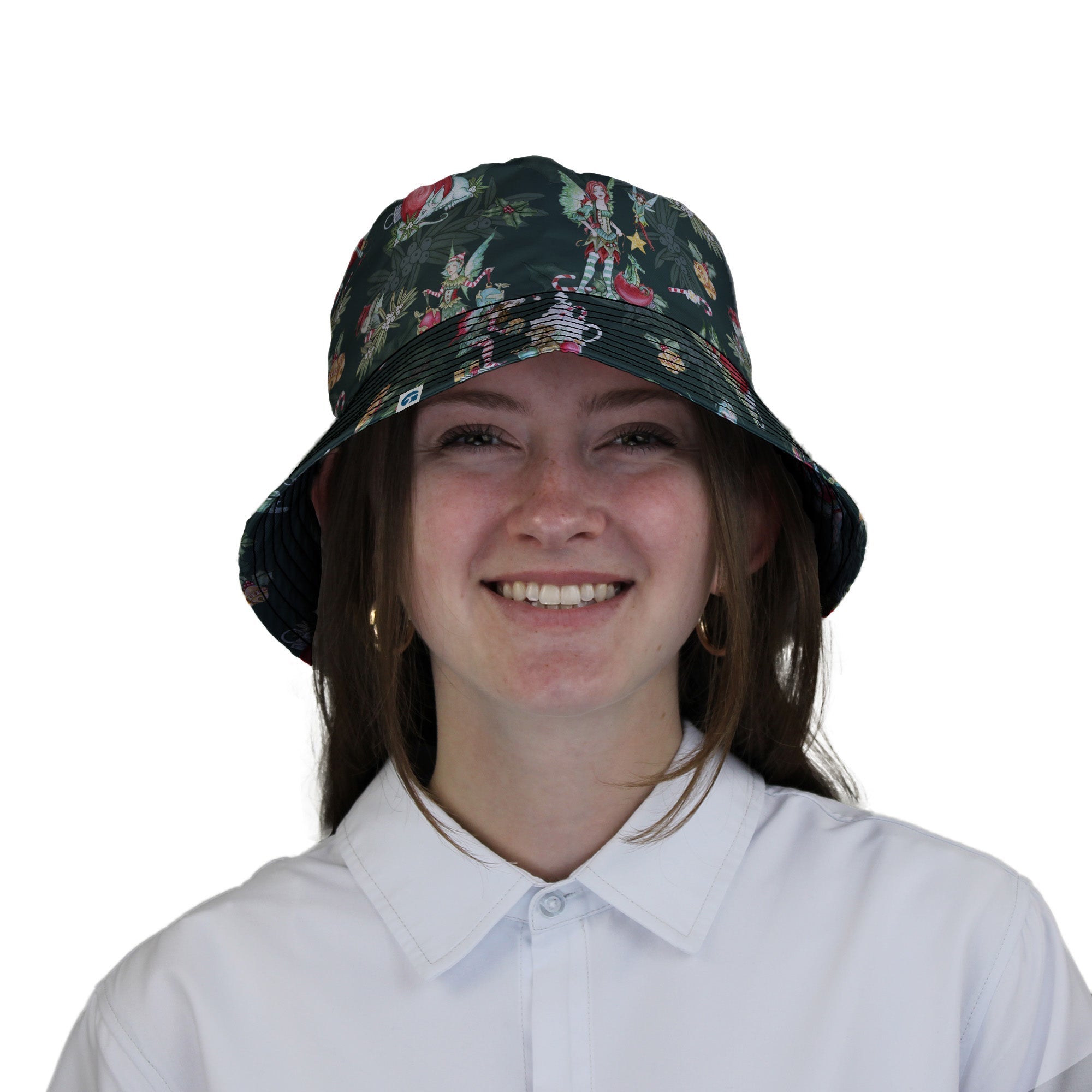 Christmas Time with Fantasy Creatures Bucket Hat