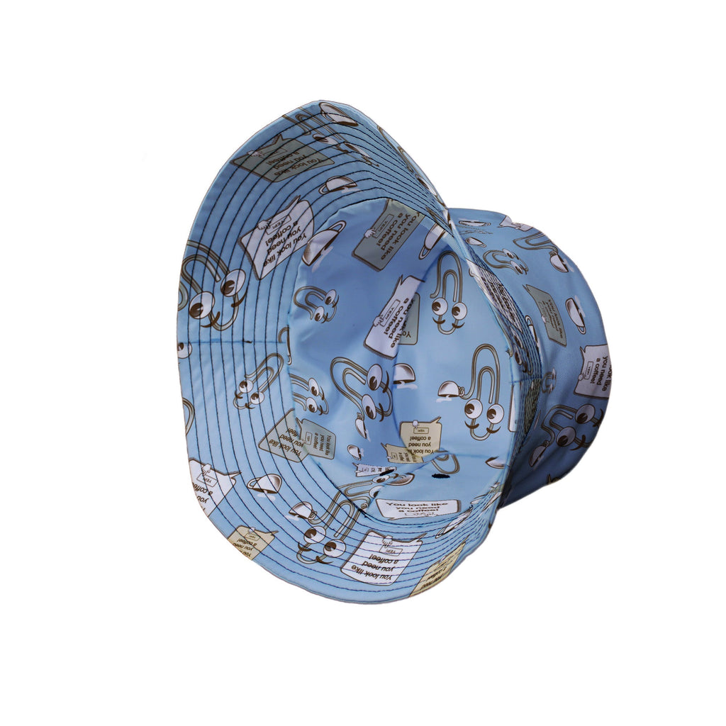 Clippy Coffee Bucket Hat Geek Nerd 0925 computer print Design by Tobe Fonseca