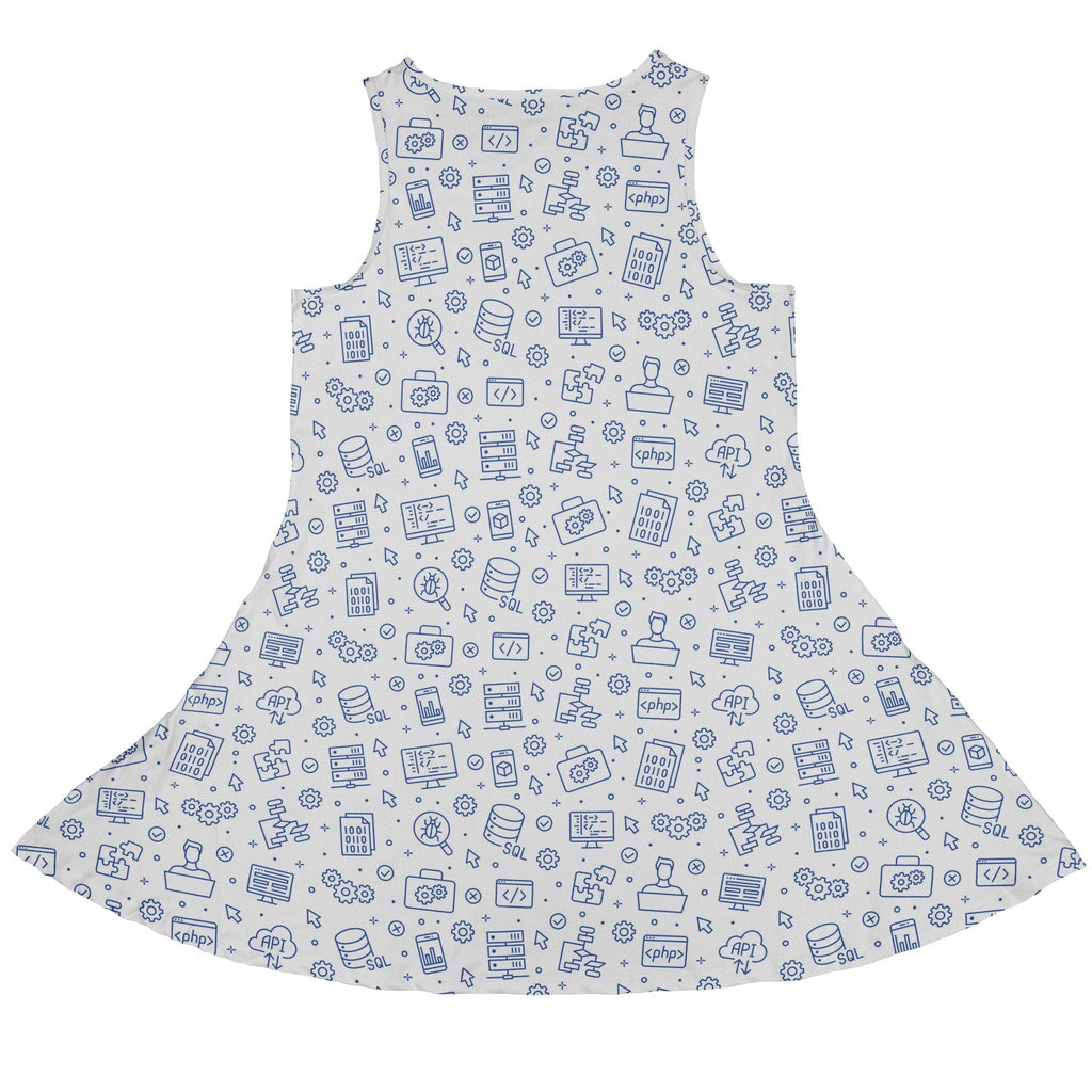 Computer Software Engineer White Dress Geek Nerd computer print lx - C Simple Patterns