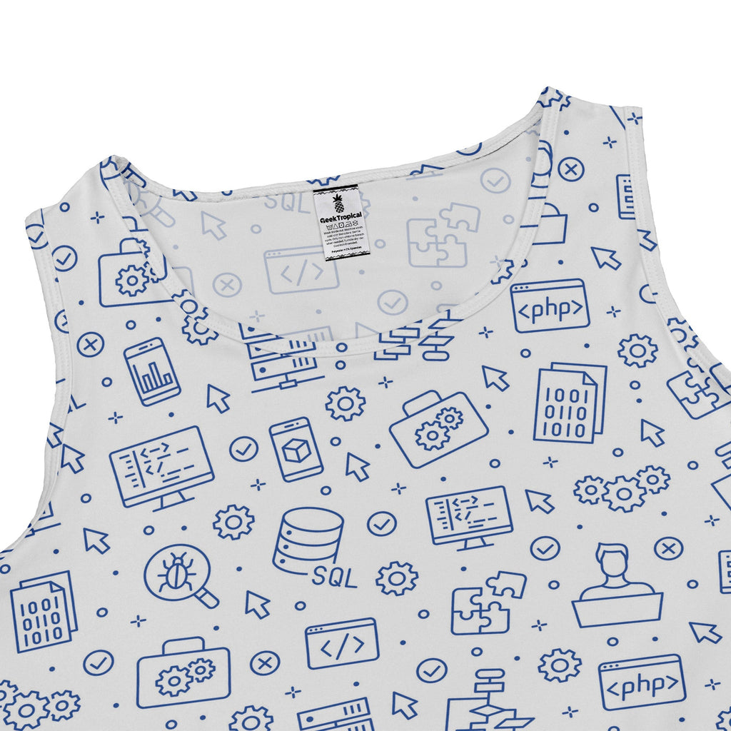 Computer Software Engineer White Dress Geek Nerd computer print lx - C Simple Patterns