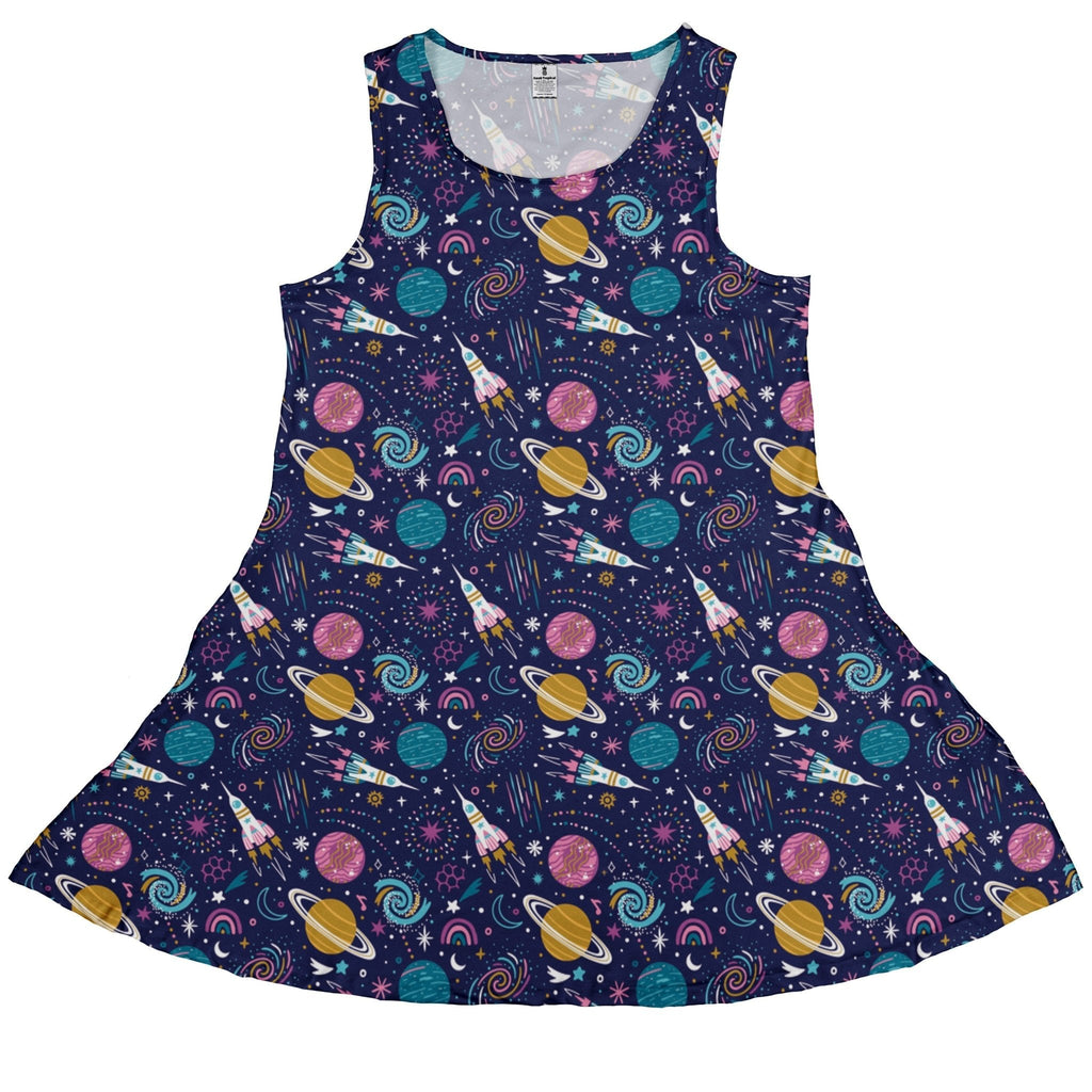 Cosmic Cute Outer Space Dress Geek Nerd lx - C Maximalist Patterns outer space & astronaut print
