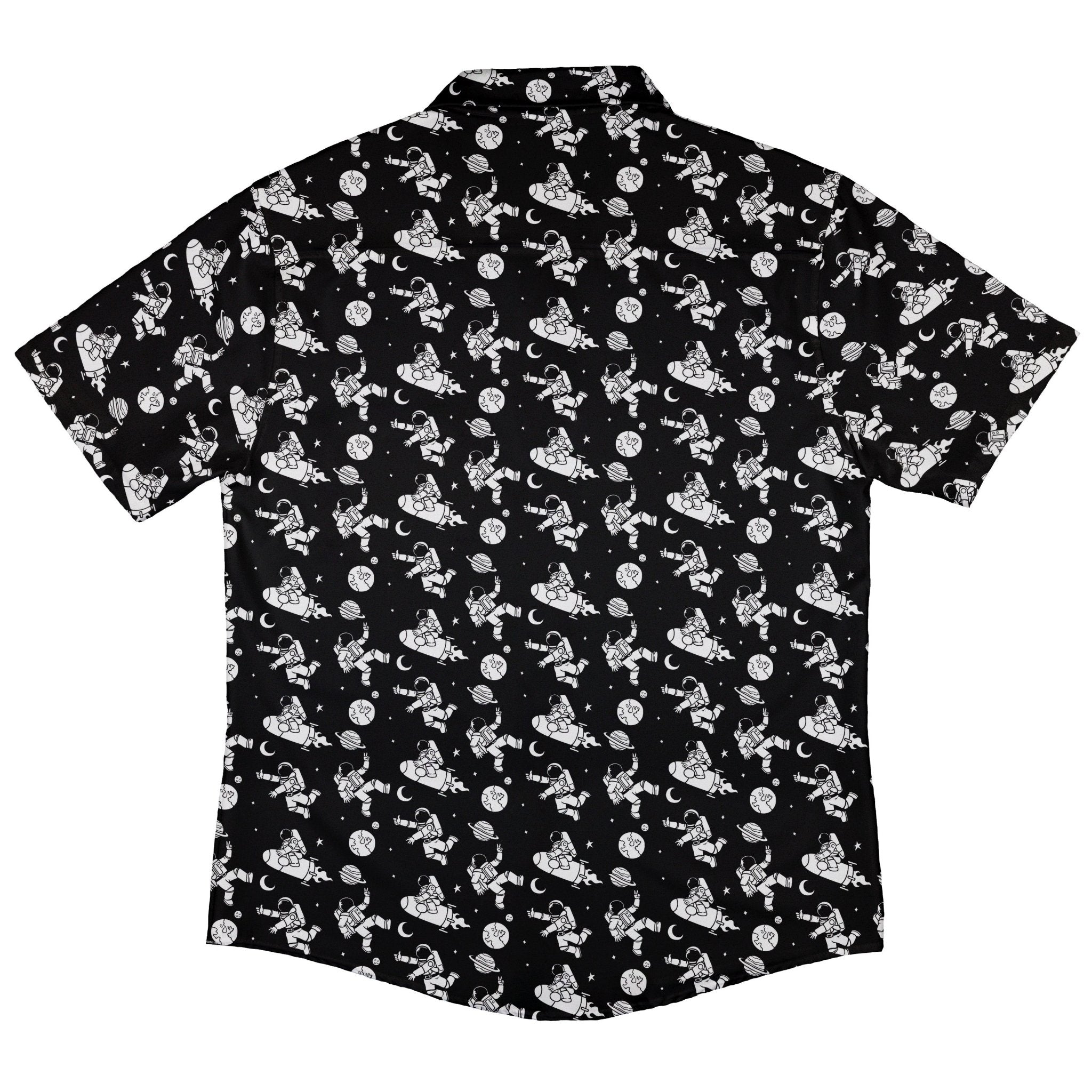 Cosmic Explorers Space Button Up Shirt - adult sizing - Design by Tobe Fonseca - outer space & astronaut print