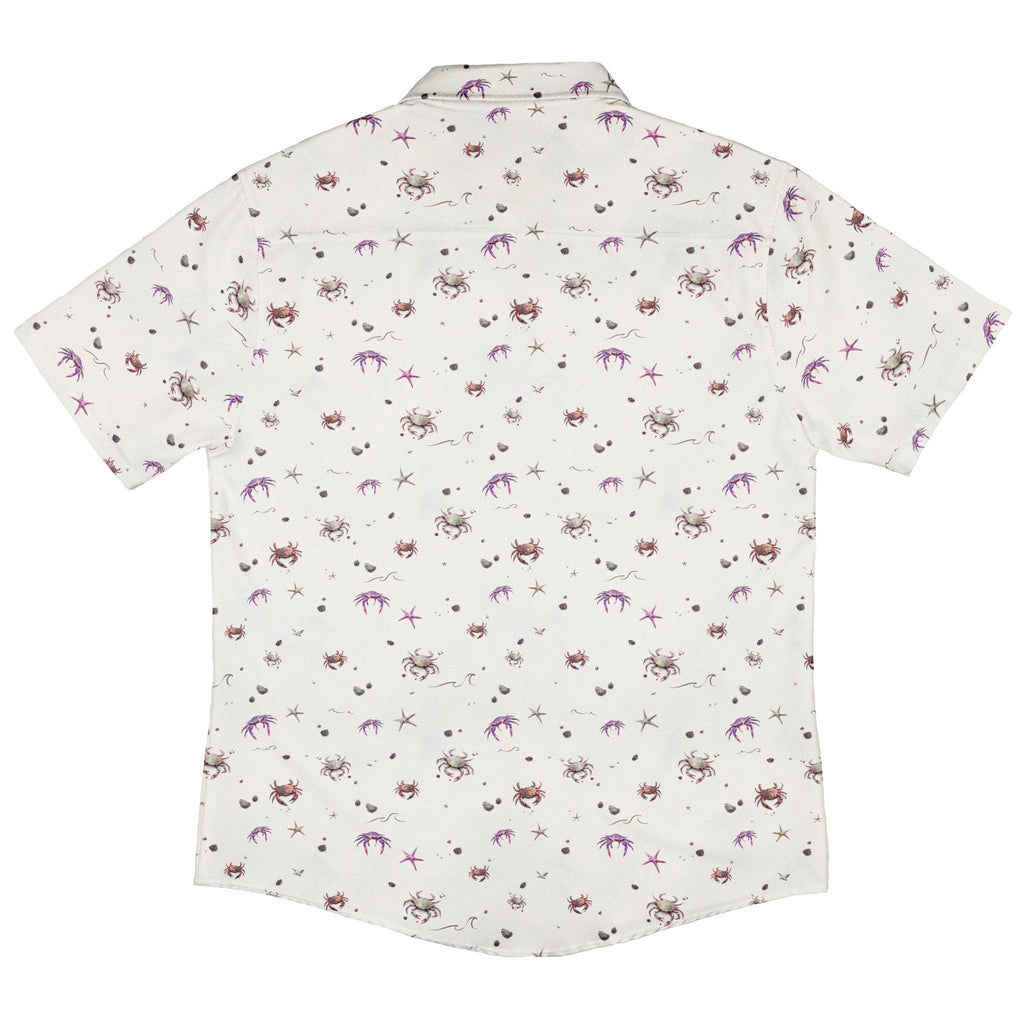 Crab Spread Button Up Shirt Geek Nerd adult sizing Design by Vlad Mel Marine biology