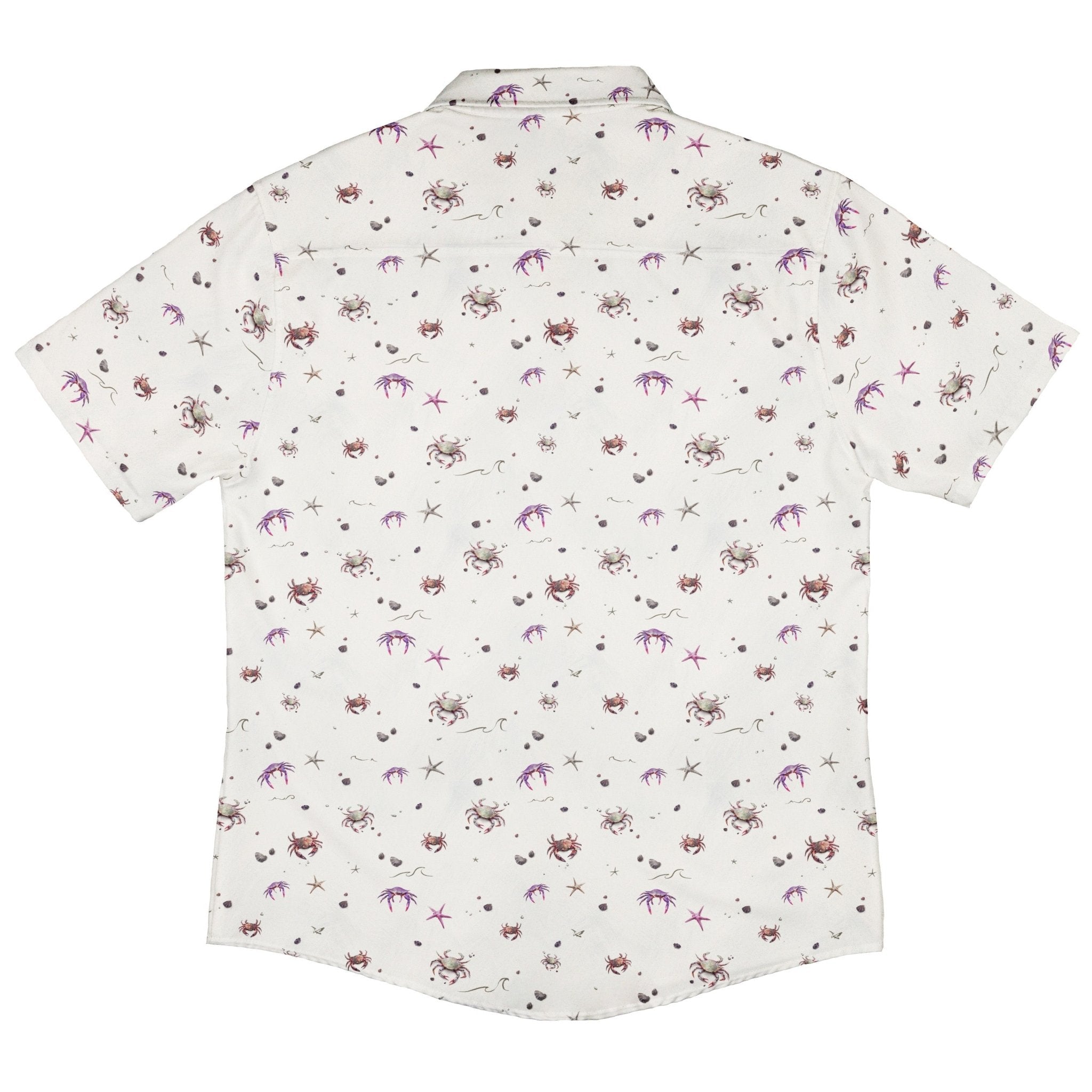 Crab Spread Button Up Shirt Geek Nerd adult sizing Design by Vlad Mel Marine biology