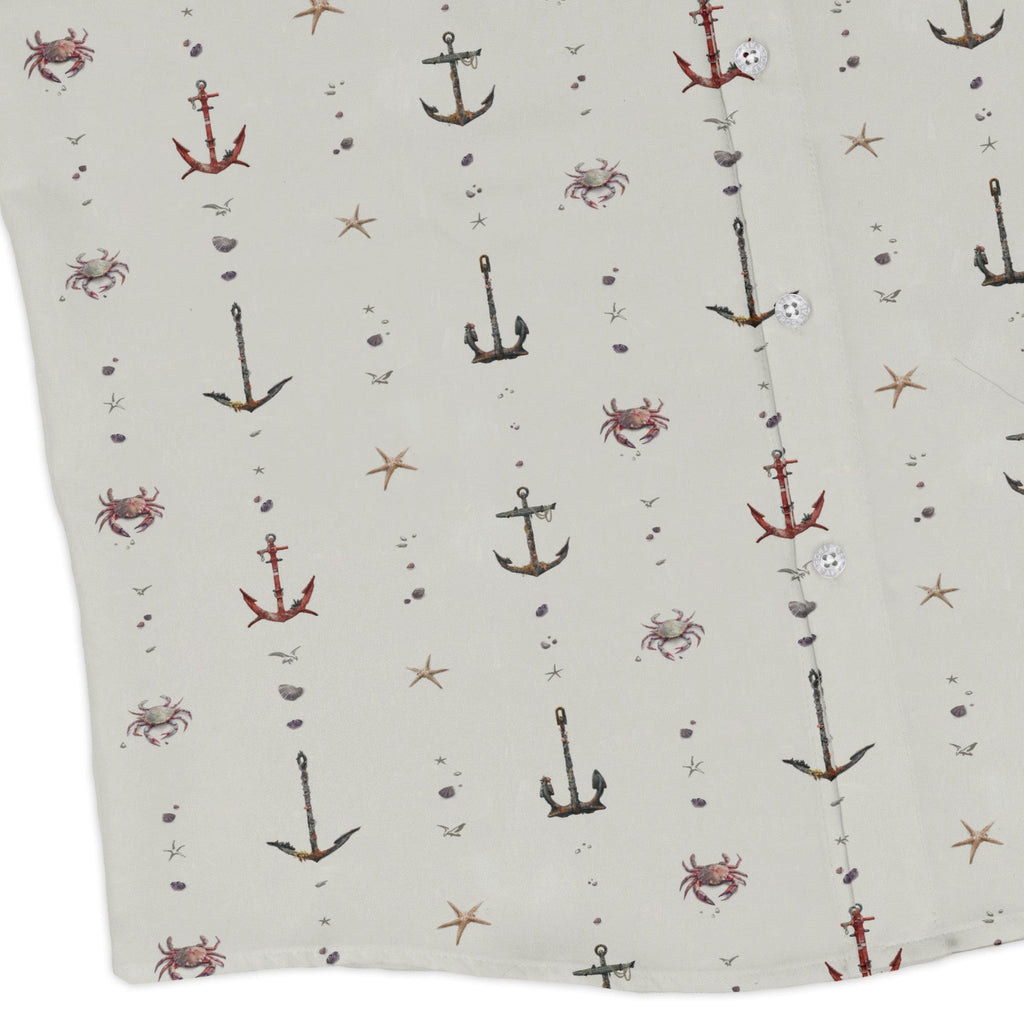 Crabby Anchors Long Sleeve Button Up Shirt Geek Nerd adult sizing Design by Vlad Mel FLOW DESC WRITING
