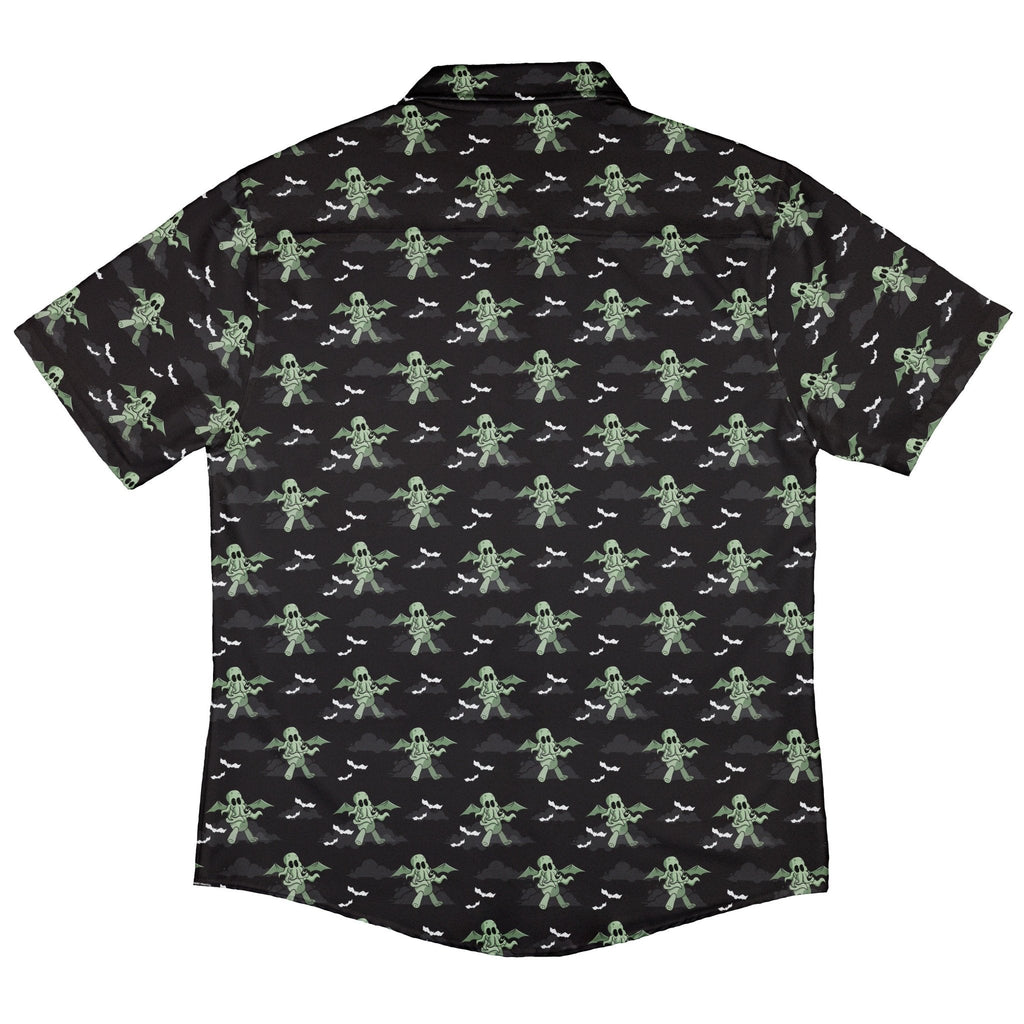 Cthlhu fog Button Up Shirt Geek Nerd adult sizing Fantasy Prints halloween