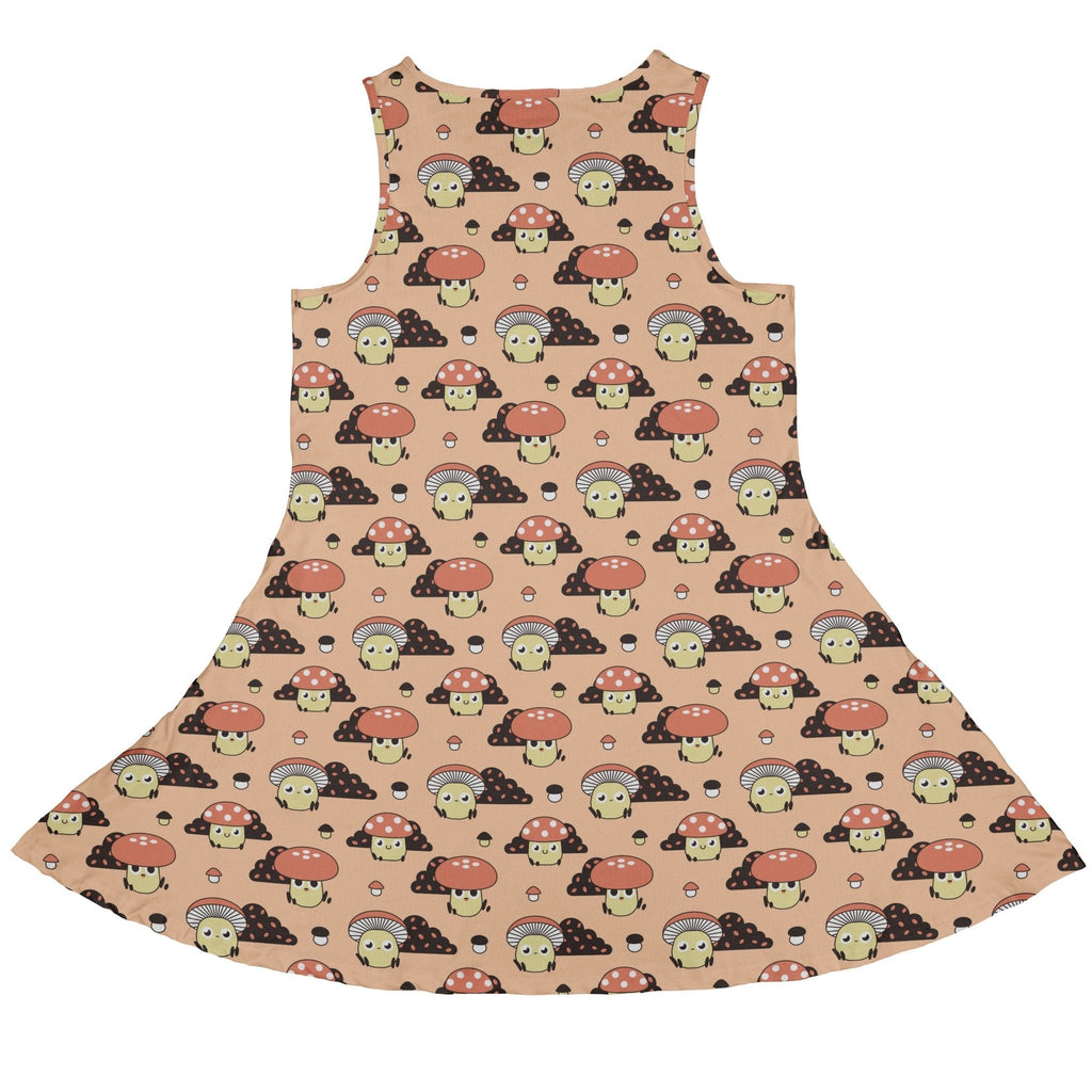 Cute Mushroom Fungi And Slime Dress Geek Nerd Botany Print lx - C video game arcade print