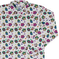DND Dice Critters Colors Long Sleeve Button Up Shirt Geek Nerd adult sizing Animal Patterns Designed by Rose Khan