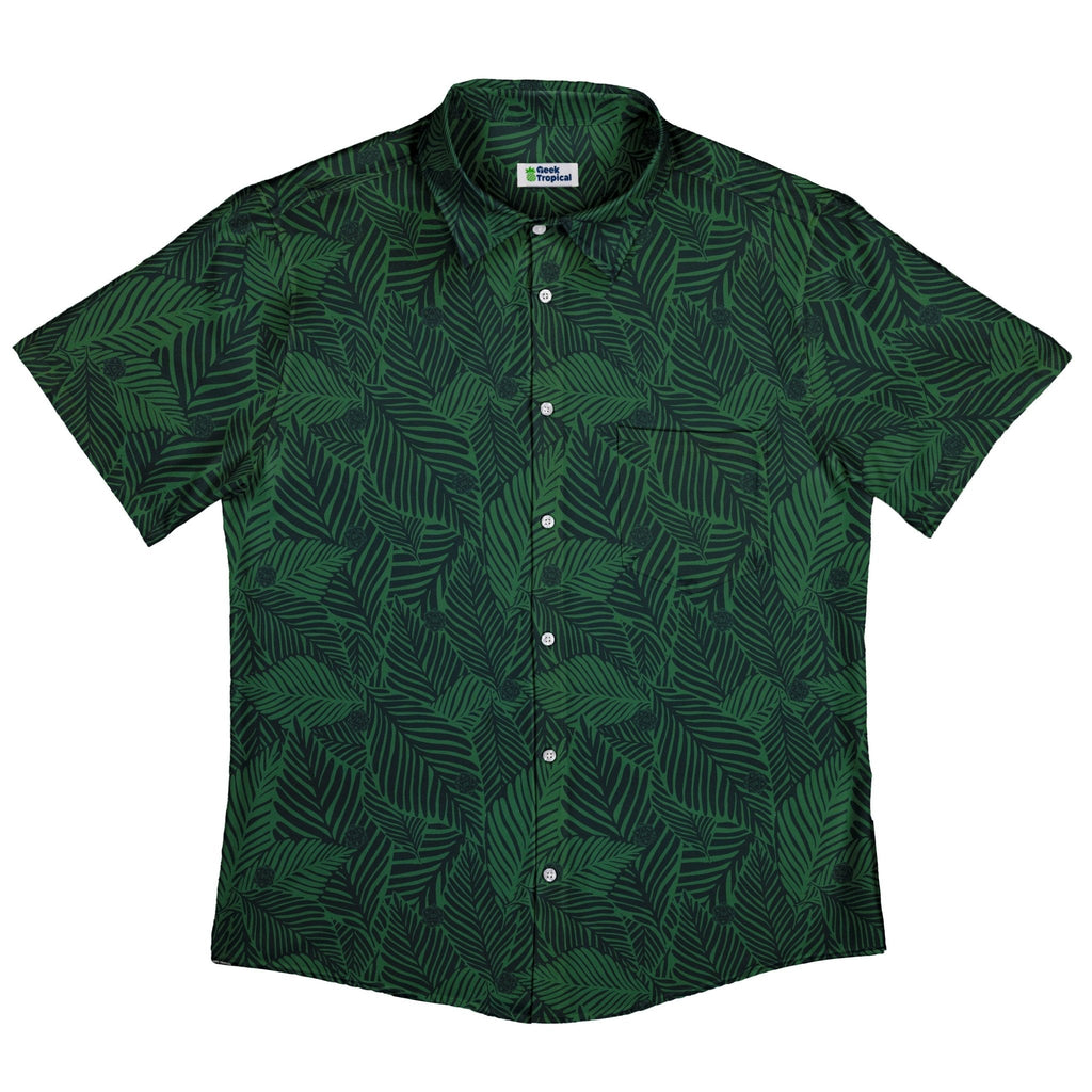 Tropical Dnd Dice Button Up Shirt - adult sizing - Design by Dunking Toast - dnd & rpg print