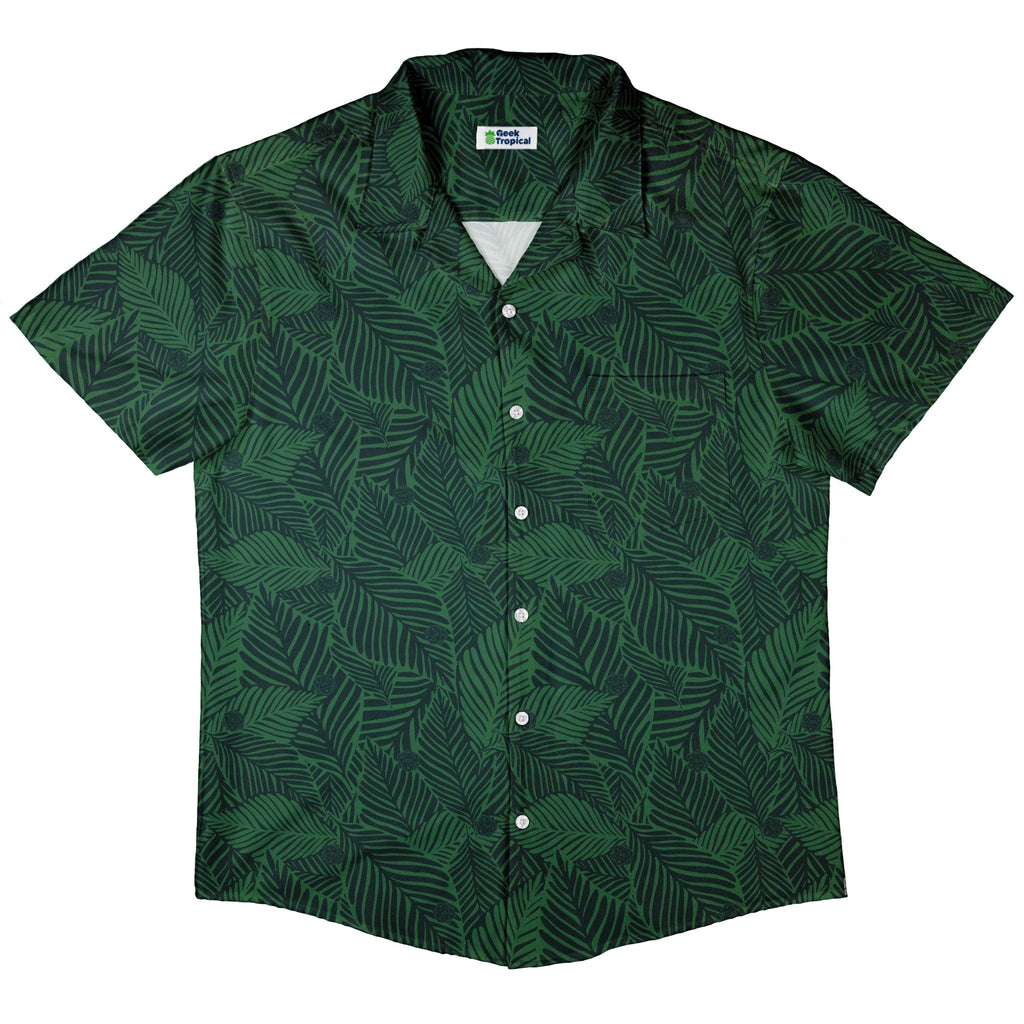 Tropical Dnd Dice Button Up Shirt - adult sizing - Design by Dunking Toast - dnd & rpg print