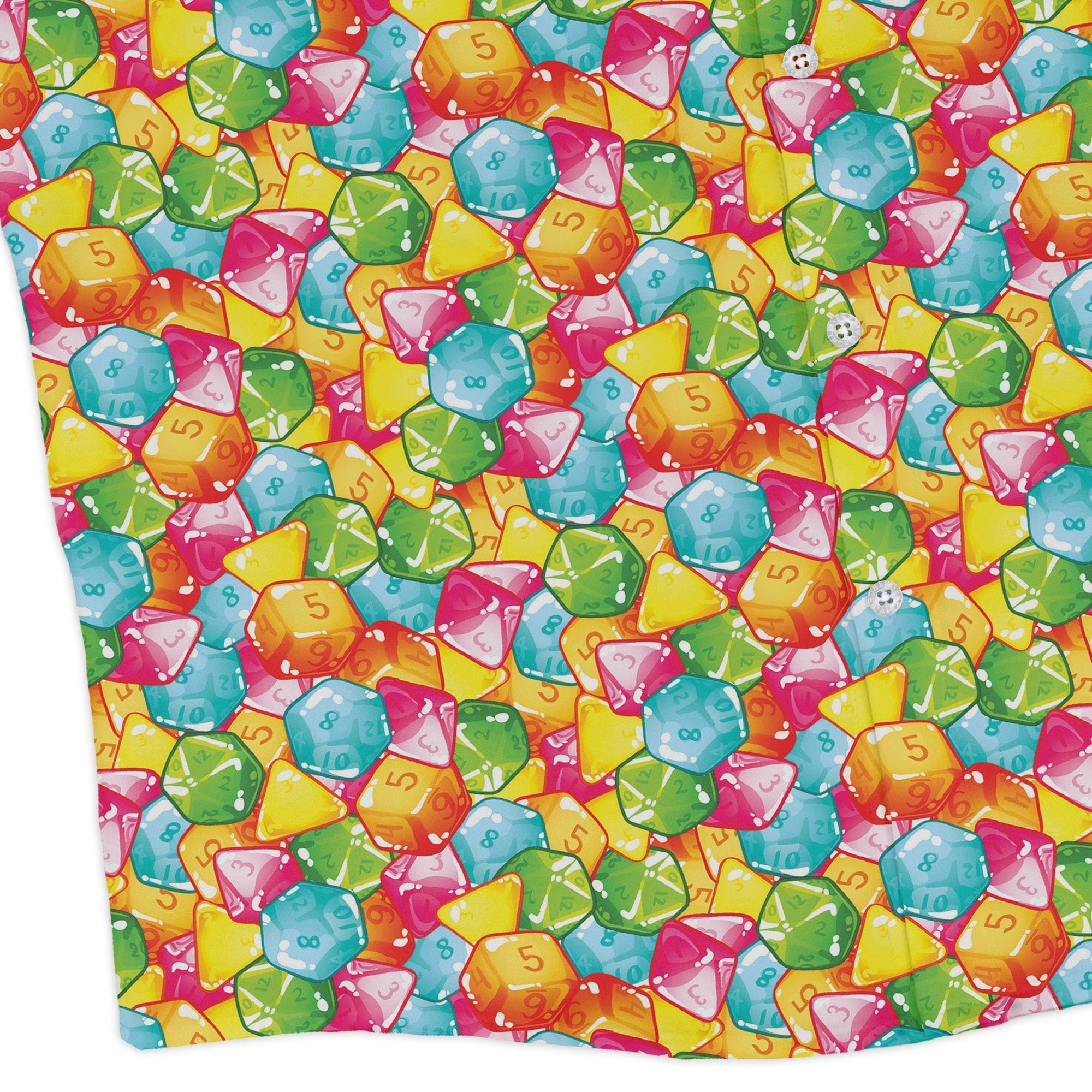 Nerdy DND Gummies Long Sleeve Button Up Shirt