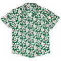 Dnd Santa Hat Dragons Button Up Shirt Geek Nerd adult sizing Christmas Print Design by Heather Davenport