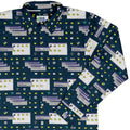 Dark Pattern98 Long Sleeve Button Up Shirt Geek Nerd adult sizing computer print Design by Claire Murphy