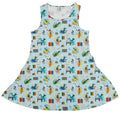 Dino School Dress Geek Nerd Design by Zirkus Design dinosaur print lx - C
