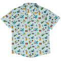Dino School Button Up Shirt Geek Nerd adult sizing Design by Zirkus Design dinosaur print