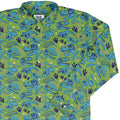 Dinosaur Bone Digs Long Sleeve Button Up Shirt Geek Nerd adult sizing Design by Julie Kitzes dinosaur print
