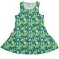 Dinosaur Smiles Flowers And Leaves Dress Geek Nerd dinosaur print lx - C Maximalist Patterns