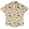 Dinosaur Beach Party Button Up Shirt Geek Nerd adult sizing Design by Zirkus Design dinosaur print