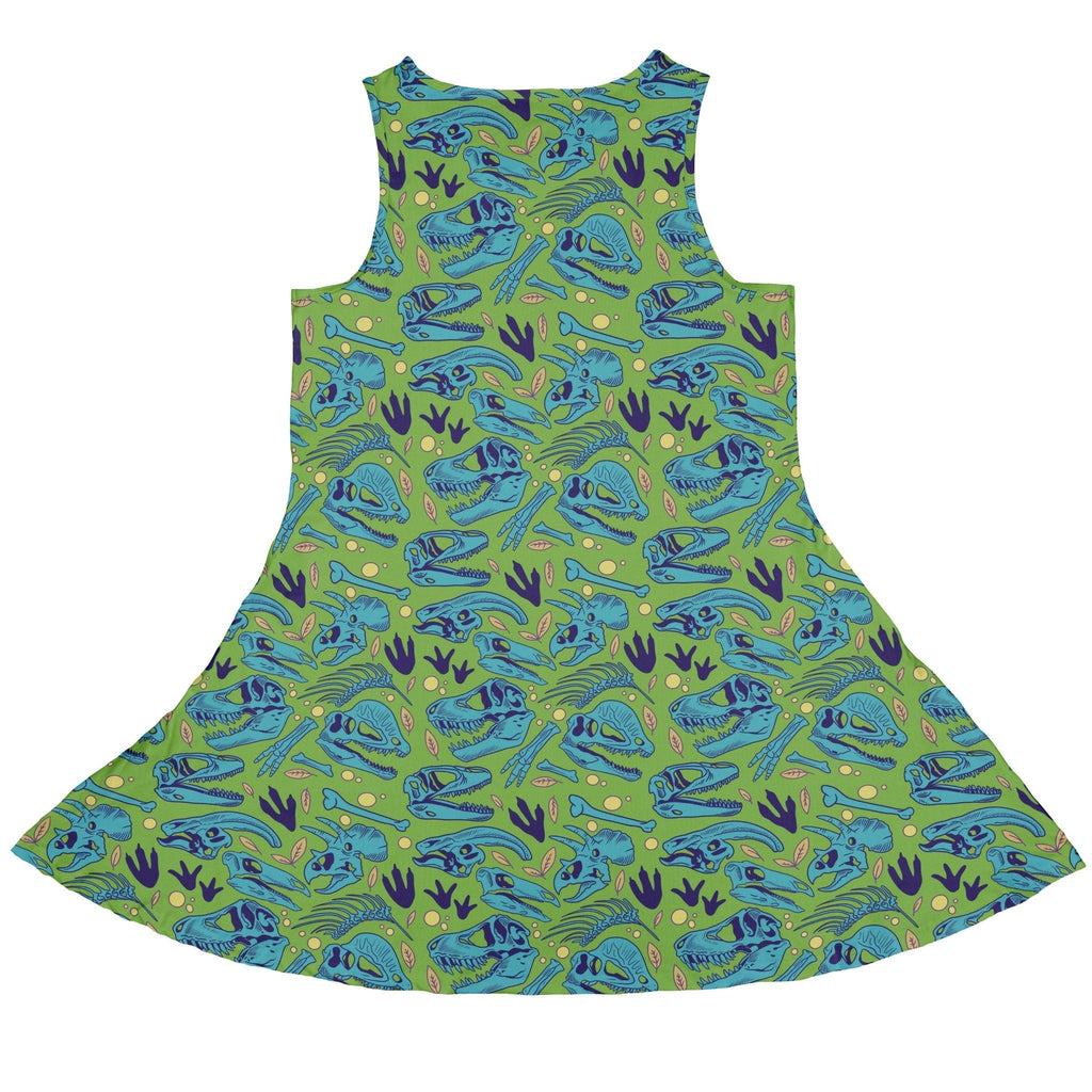 Dinosaur Bone Digs Dress Geek Nerd Design by Julie Kitzes dinosaur print funny prints