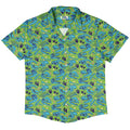 Dinosaur Bone Digs Button Up Shirt Geek Nerd adult sizing Design by Julie Kitzes dinosaur print