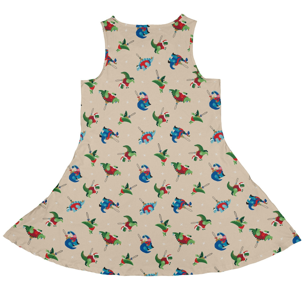 Dinosaur Ornaments Dress Geek Nerd christmas print Design by Zirkus Design dinosaur print