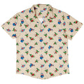 Dinosaur Ornaments Button Up Shirt Geek Nerd adult sizing christmas print Design by Zirkus Design