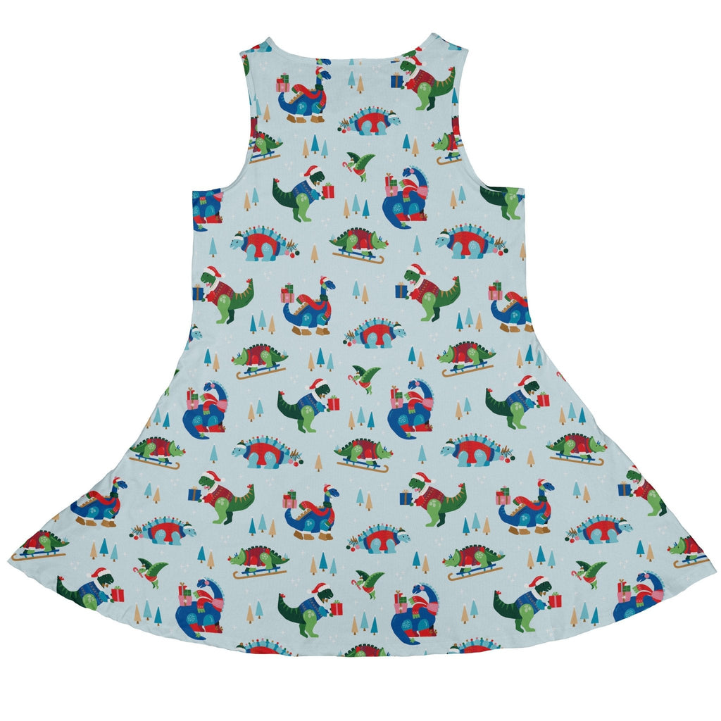 Dinosaur Wonderful Winter Dress Geek Nerd christmas print Design by Zirkus Design dinosaur print