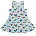 Dinosaur Wonderful Winter Dress Geek Nerd christmas print Design by Zirkus Design dinosaur print