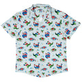 Dinosaur Wonderful Winter Button Up Shirt Geek Nerd adult sizing christmas print Design by Zirkus Design