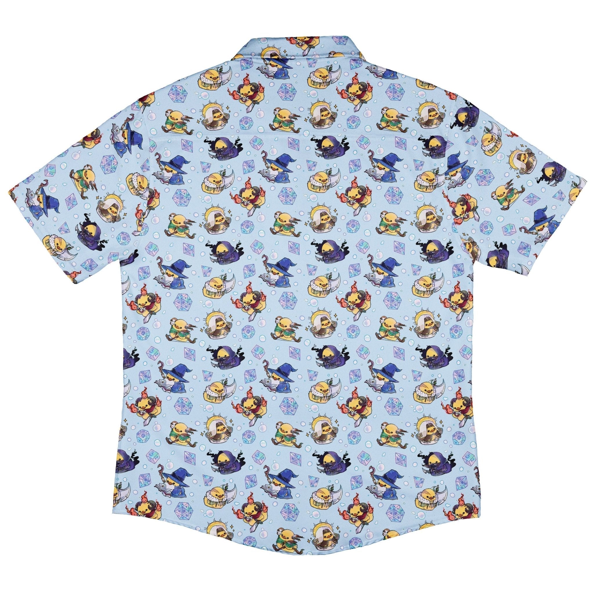 DnD Rubber Ducks Button Up Shirt Geek Nerd adult sizing Design by Ardi Tong dnd & rpg print