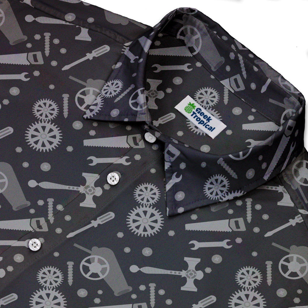 Dnd Artificer Class Button Up Shirt - adult sizing - Design by Heather Davenport - dnd & rpg print