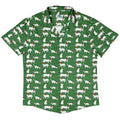 Dnd Christmas Dice Cats Button Up Shirt Geek Nerd adult sizing Christmas Print Design by Heather Davenport