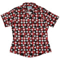 Dnd Christmas Red Plaid Curvy Button Up Shirt Geek Nerd Christmas Print dnd & rpg print women
