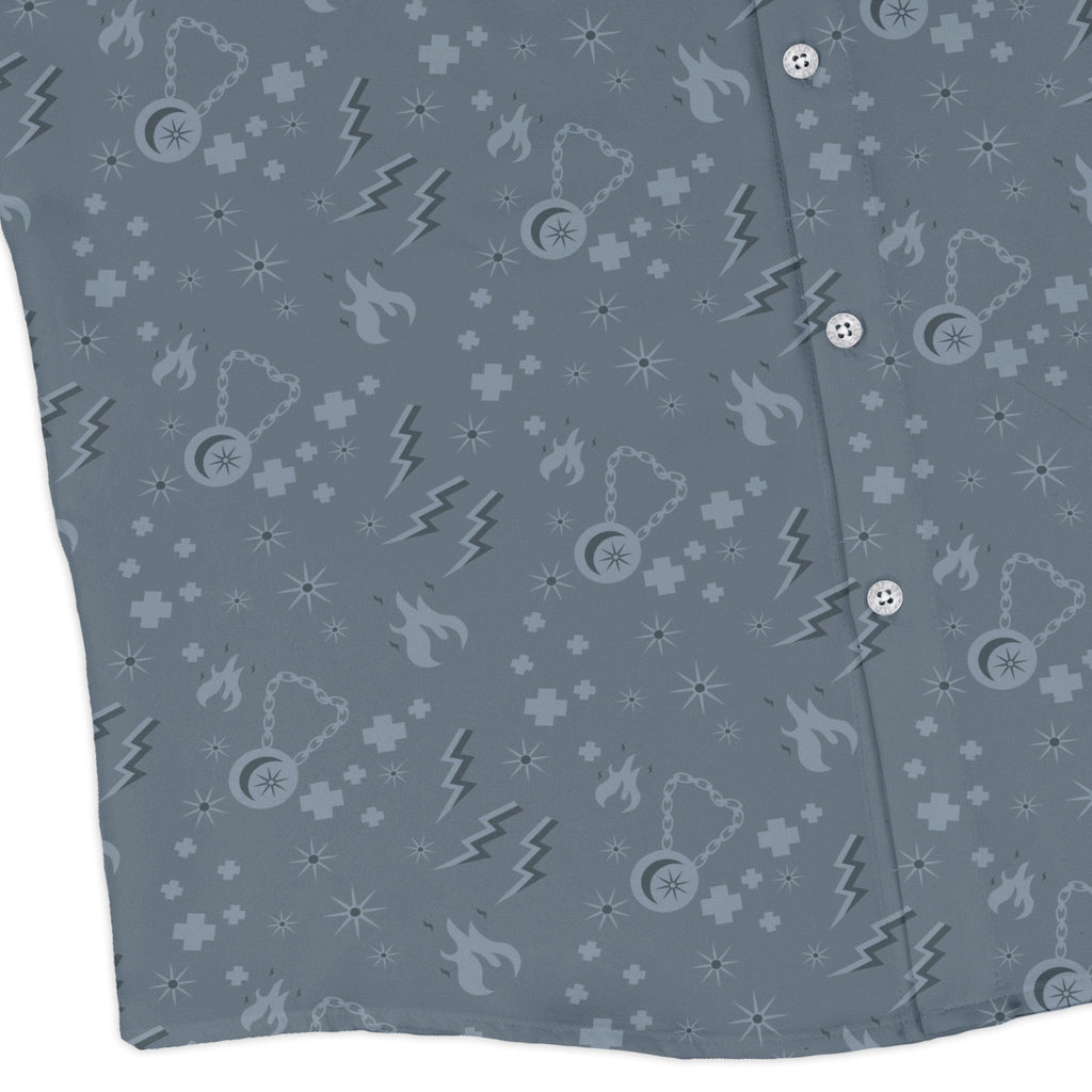 Dnd Cleric Class Long Sleeve Button Up Shirt Geek Nerd adult sizing Design by Heather Davenport dnd & rpg print