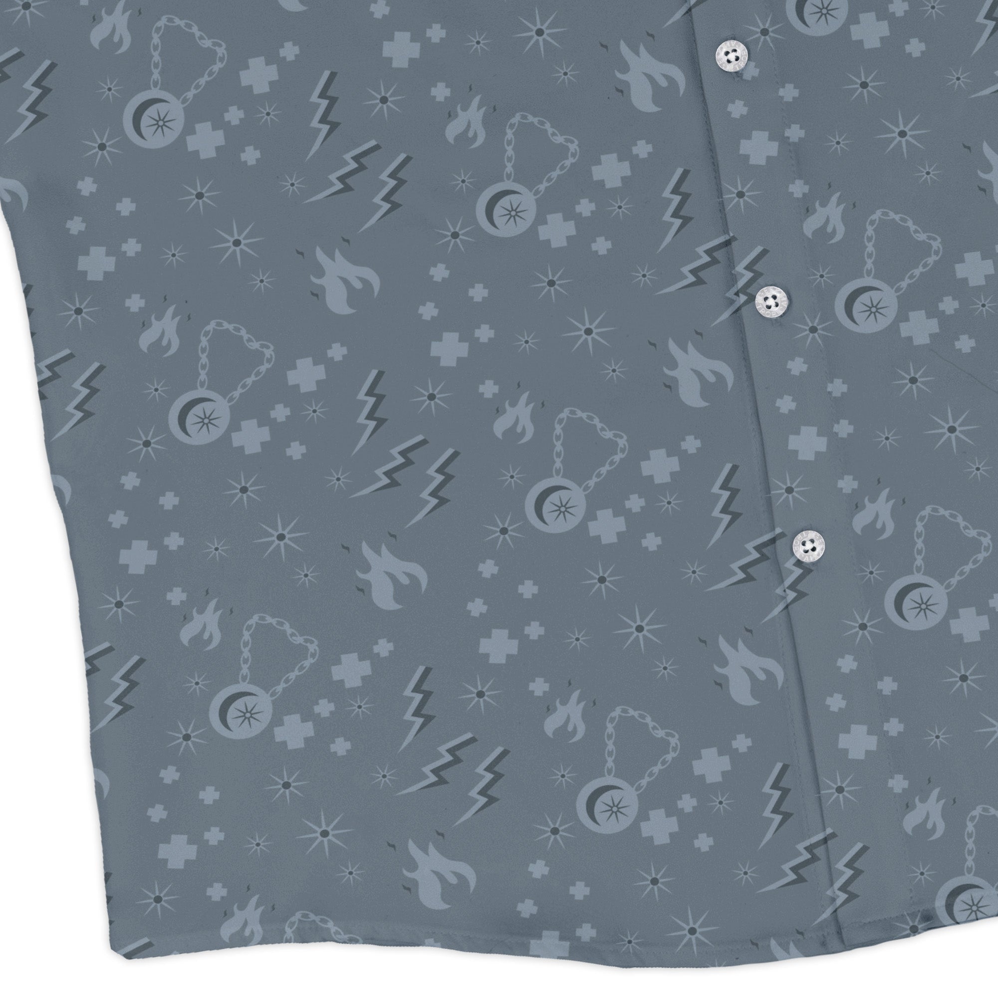 Dnd Cleric Class Long Sleeve Button Up Shirt Geek Nerd adult sizing Design by Heather Davenport dnd & rpg print