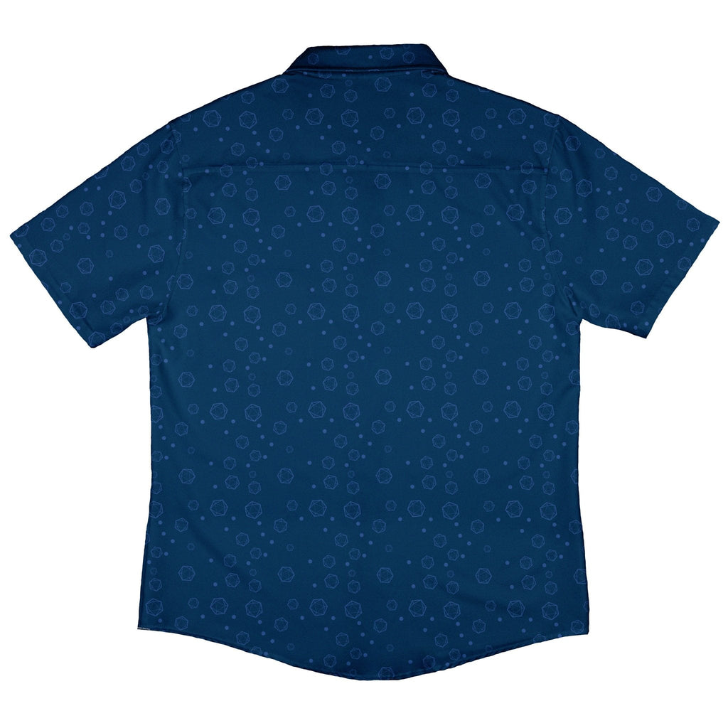 Ready - to - Ship Dnd Dice Bubbles Button Up Shirt Geek Nerd adult sizing Design by Heather Davenport dnd & rpg print