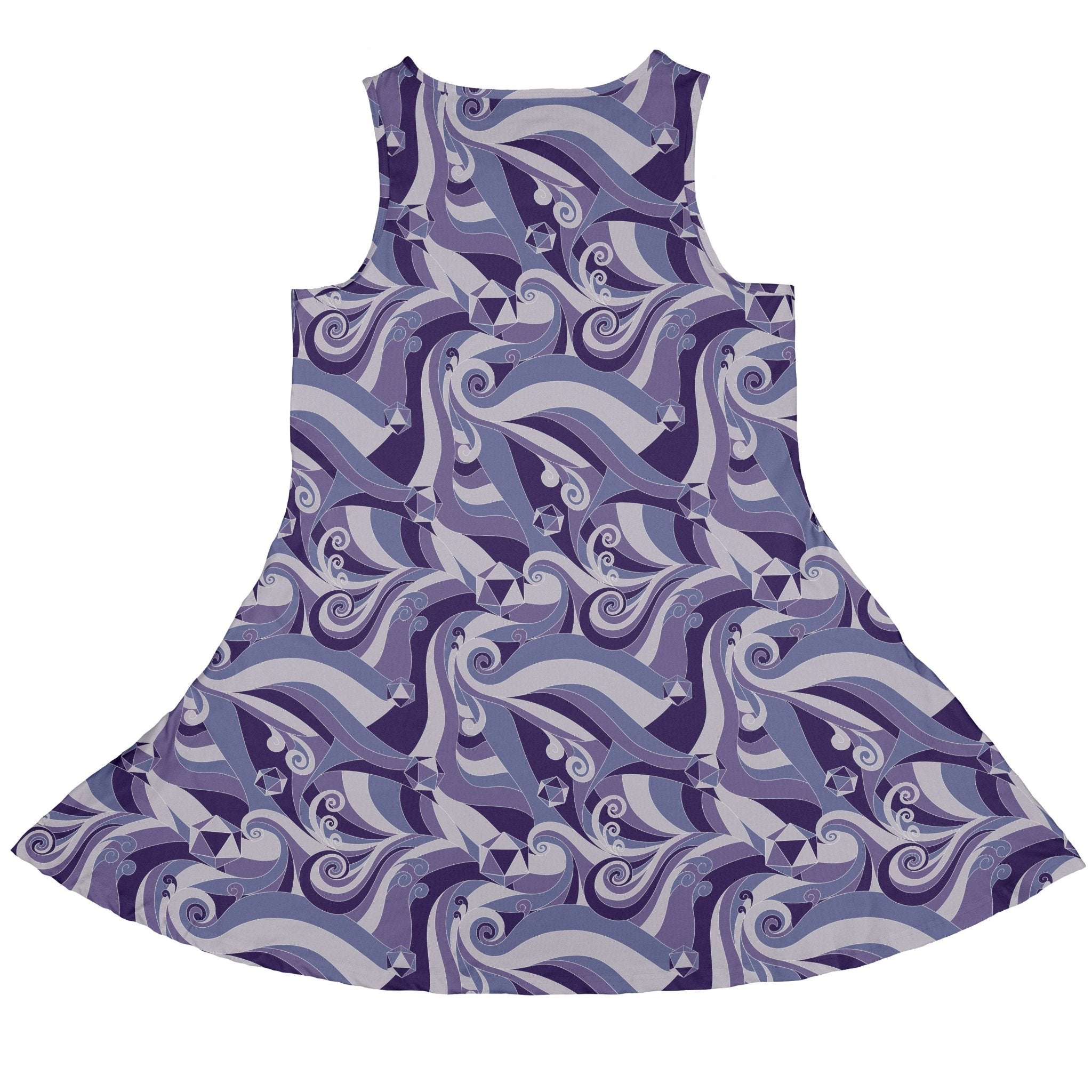 Dnd Dice Swirls Purple Dress Geek Nerd 0925 Designs by Nathan dnd & rpg print