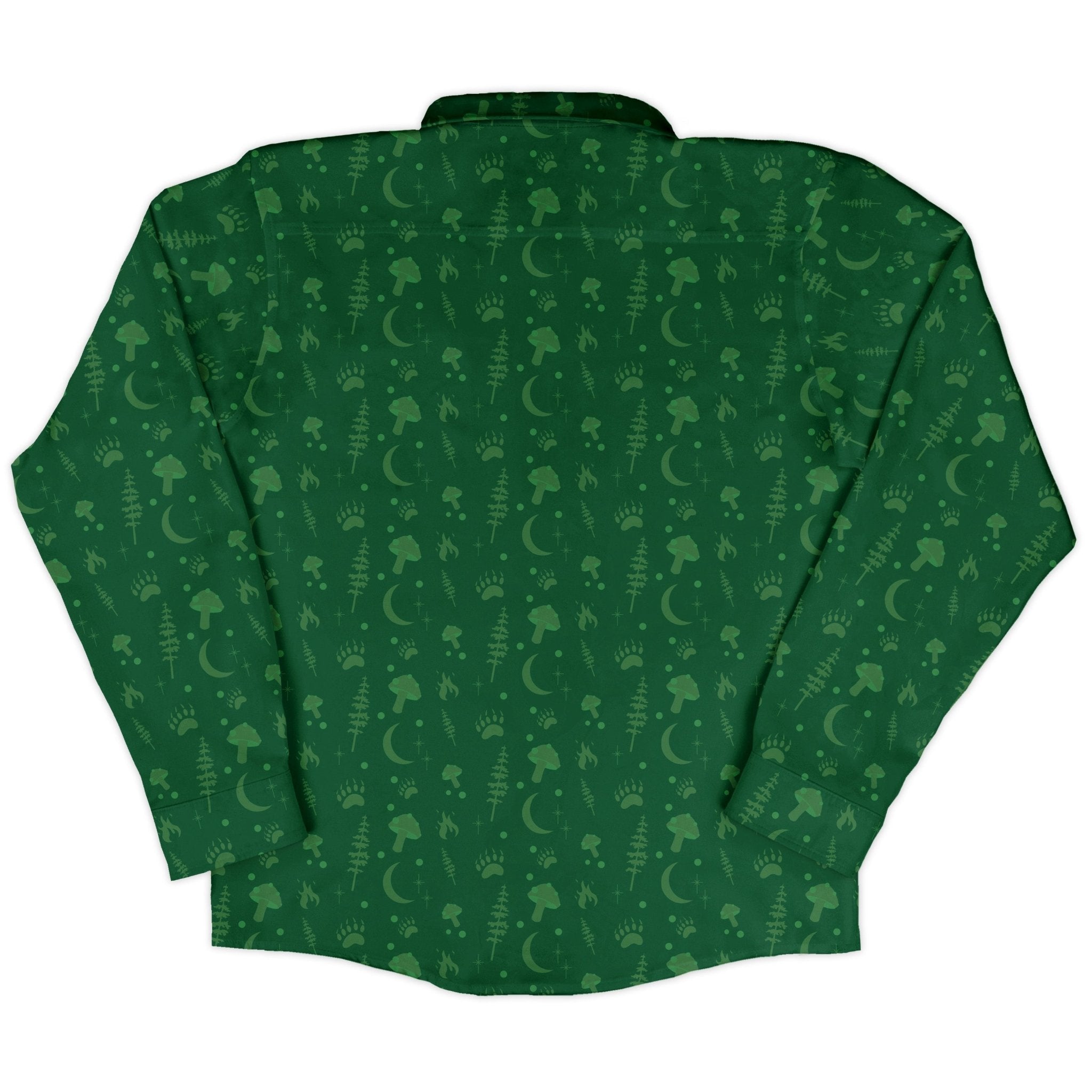 Dnd Druid Class Long Sleeve Button Up Shirt Geek Nerd adult sizing Design by Heather Davenport dnd & rpg print
