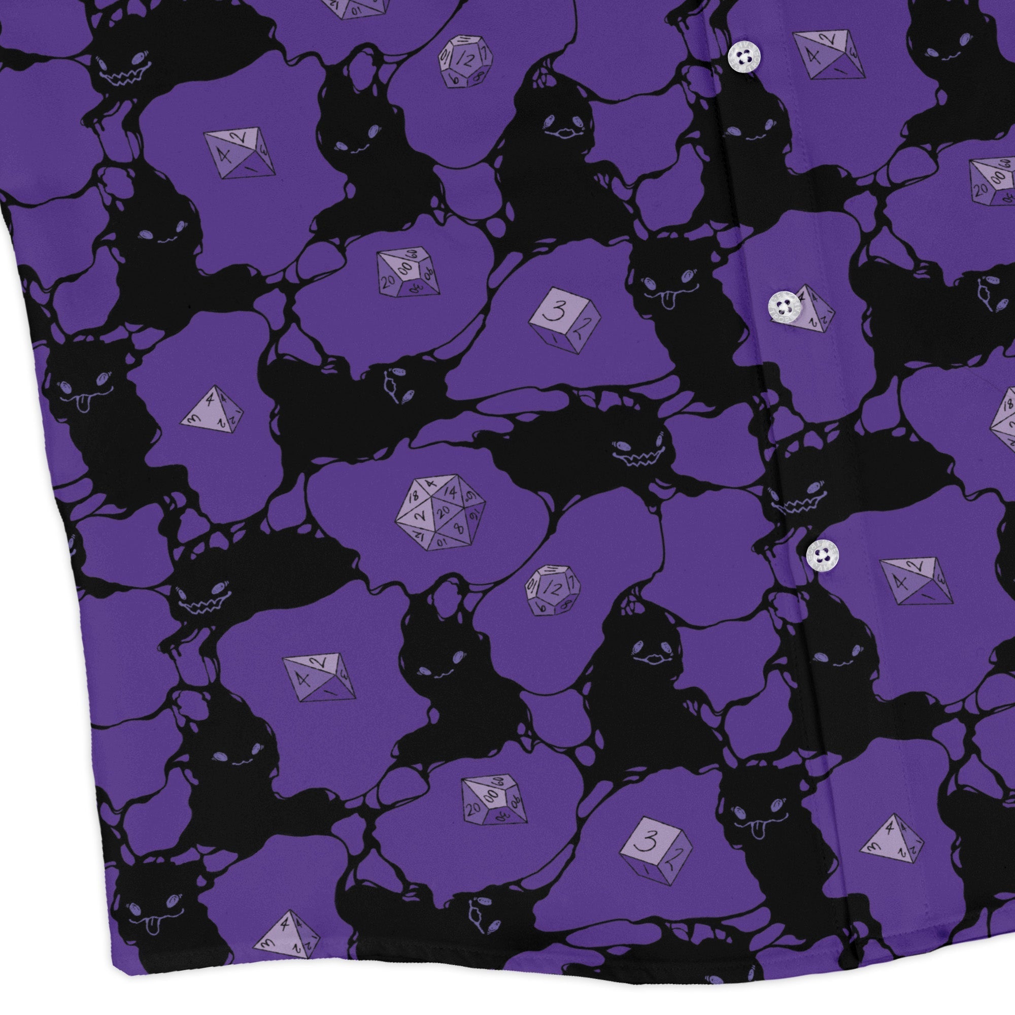 Dnd Inkling Familiars Long Sleeve Button Up Shirt Geek Nerd adult sizing Design by Ardi Tong dnd & rpg print