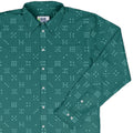 Dominos minimalist Long Sleeve Button Up Shirt Geek Nerd adult sizing board game print Design by Zirkus Design