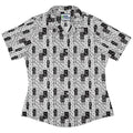 Dominos Curvy Button Up Shirt Geek Nerd board game print Design by Heather Davenport Simple Patterns