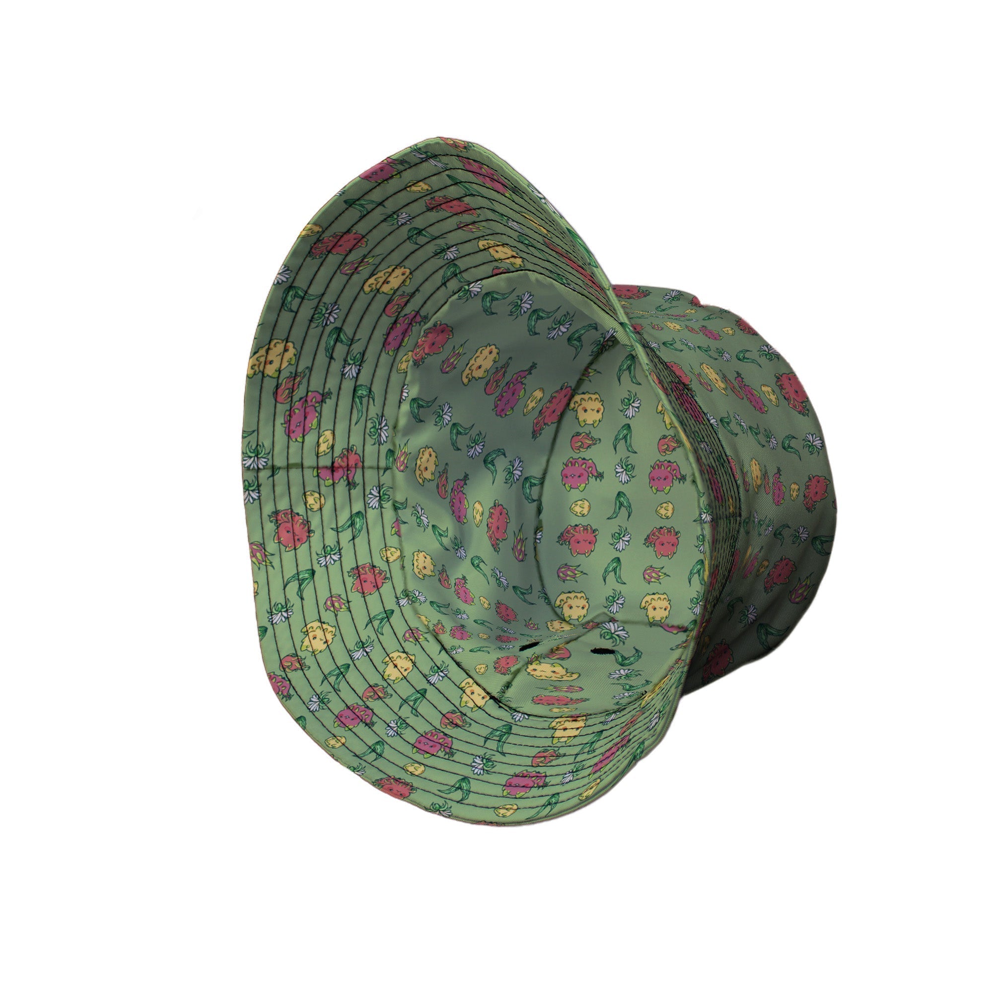 Dragon Fruit Green Bucket Hat Geek Nerd anime Design by Ardi Tong lx - B
