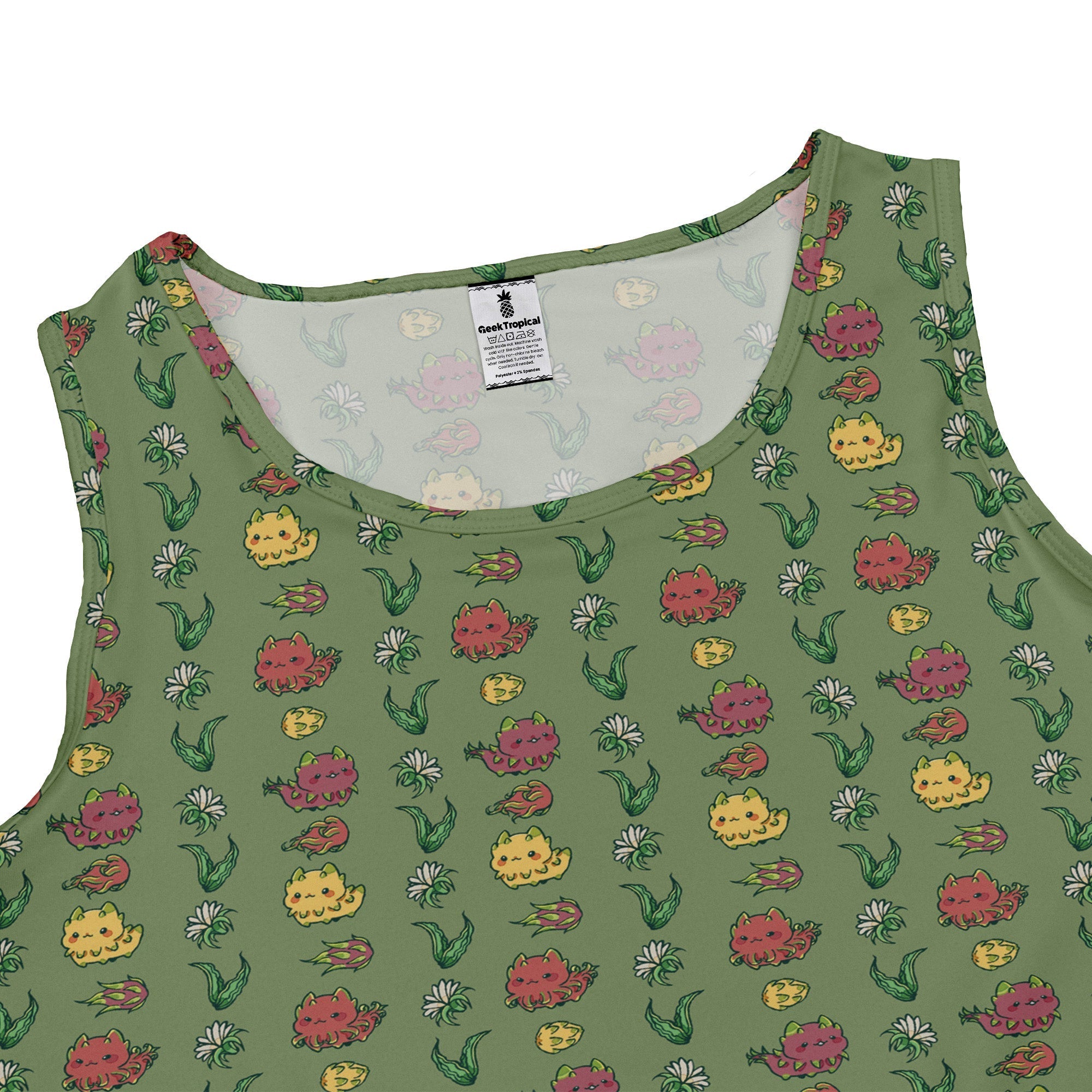 Dragon Fruit Green Dress Geek Nerd anime Design by Ardi Tong lx - C